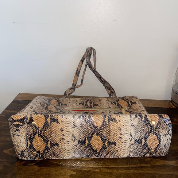 Hobo The Original Snake Skin Leather Shoulder Tote Purse NWT - Picture 4 of 11